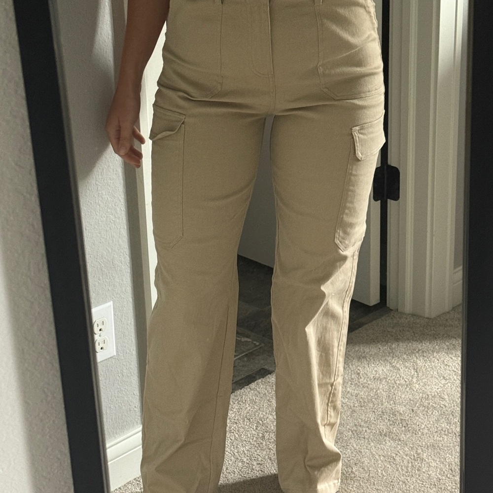 Women's Straight Leg Tan Pants